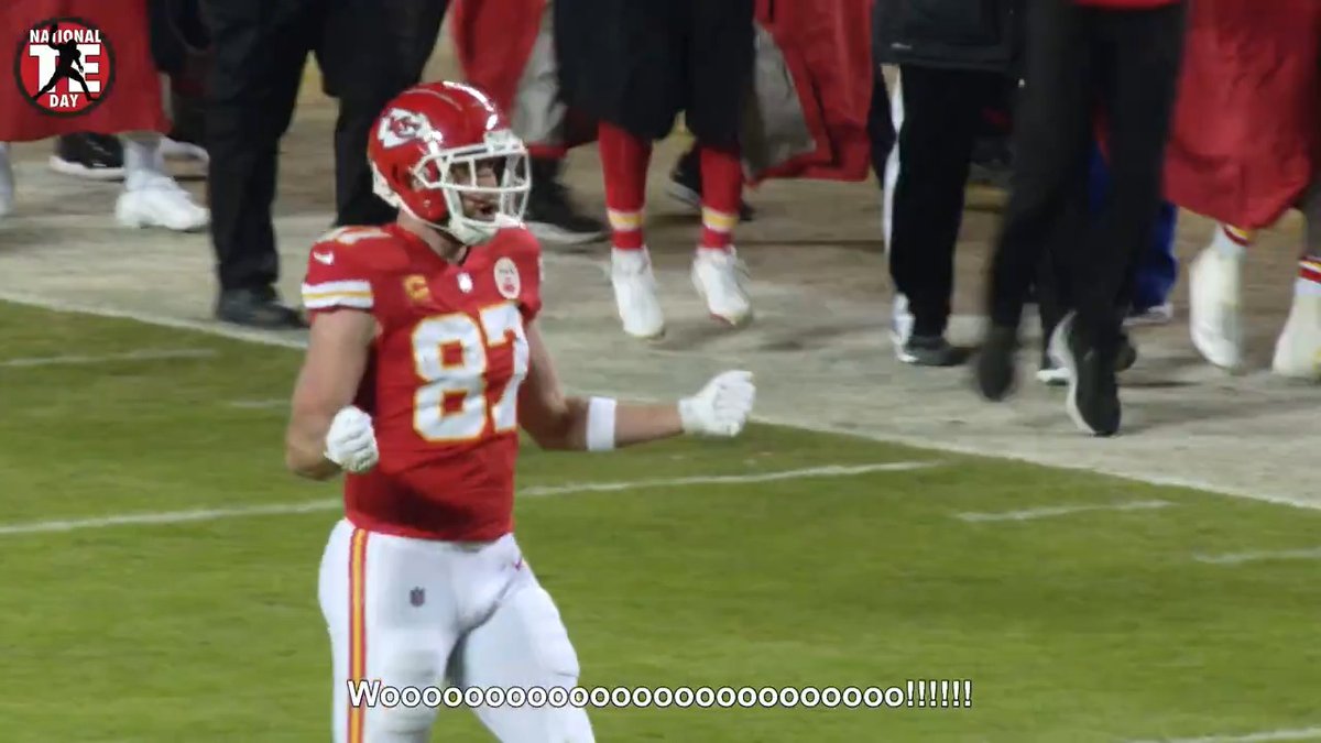Always entertaining when Travis Kelce and George Kittle are mic'd up 😂 National Tight Ends Day – Sunday Oct. 26