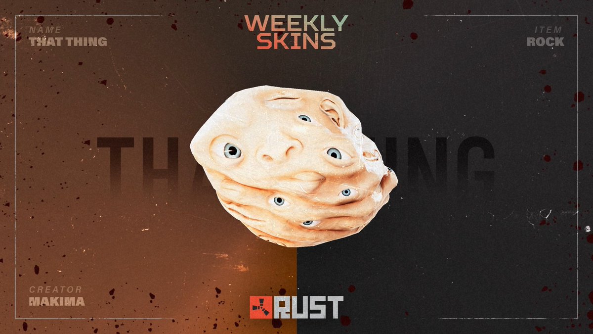 This week’s spooky community-designed skins are now on the Steam Item Store! 🪨👁️👃 Available for a limited time only. View them all here: