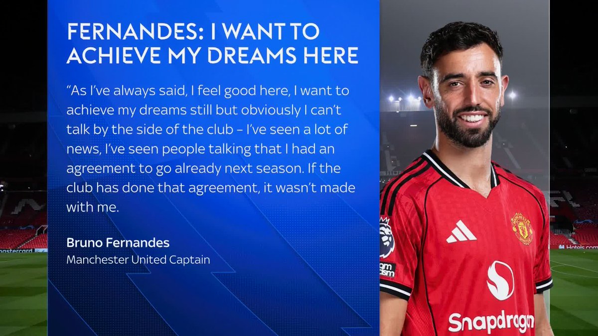 🗣️ "I want to achieve my dreams here" Bruno Fernandes on his future ahead of his 300th game for Manchester United 🔴