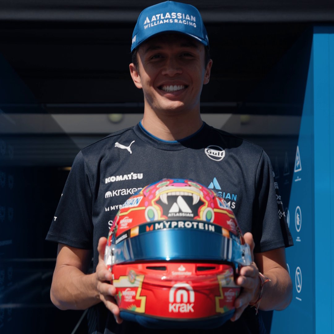 We’re celebrating Alex Albon’s new Mexico GP helmet 🇲🇽 Get in the race to win $500 USDG (10 winners, $5K total) 💸 One lucky winner will also win Alex’s Race Worn Mexico GP helmet! 🏆 Powered by @KrakenFX &amp; How to enter 👇