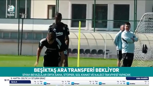 Beşiktaş, orta saha, stoper, sol kanat ve kaleci takviyesi yapacak. (A Spor)