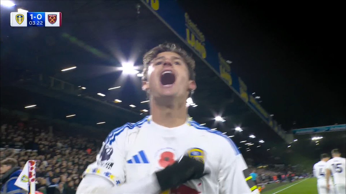 That didn't take long! Brenden Aaronson puts Leeds in front at Elland Road inside three minutes 🤯