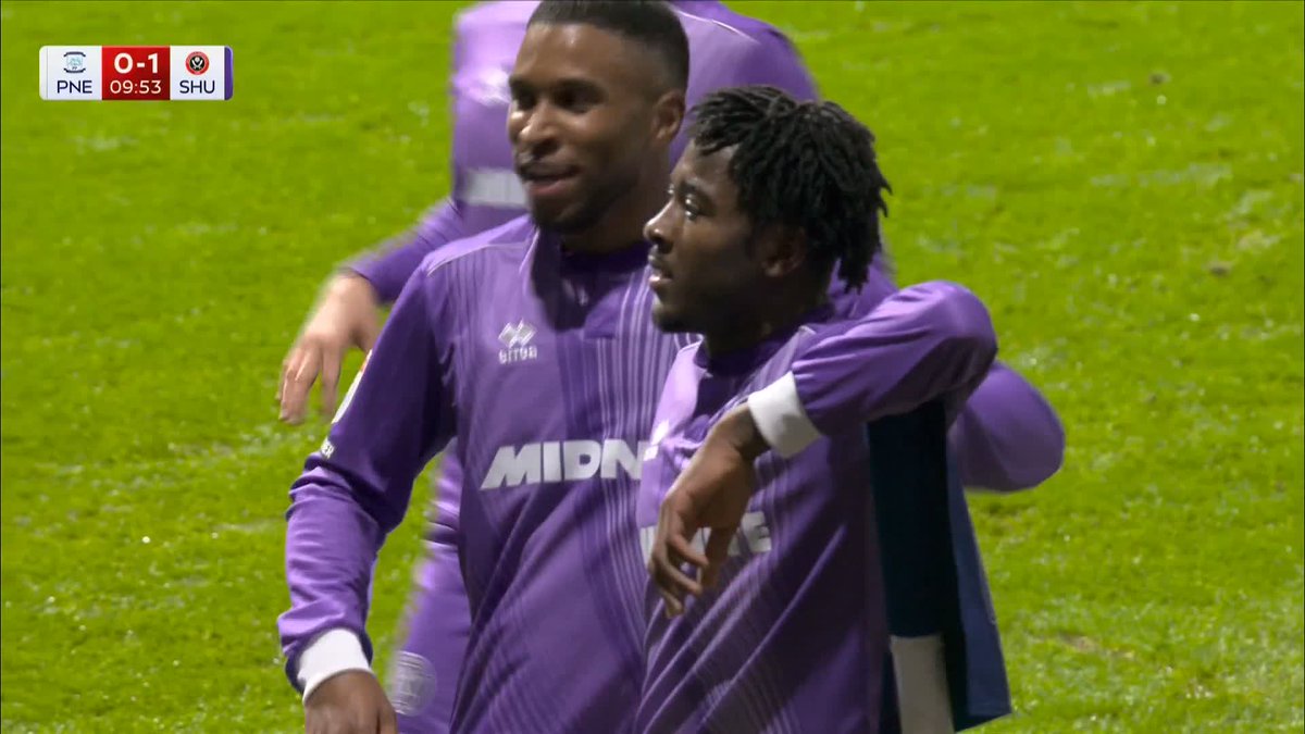 Sheffield United take the lead! ⚽ Andre Brooks is sent through on goal to score his first goal of the season.