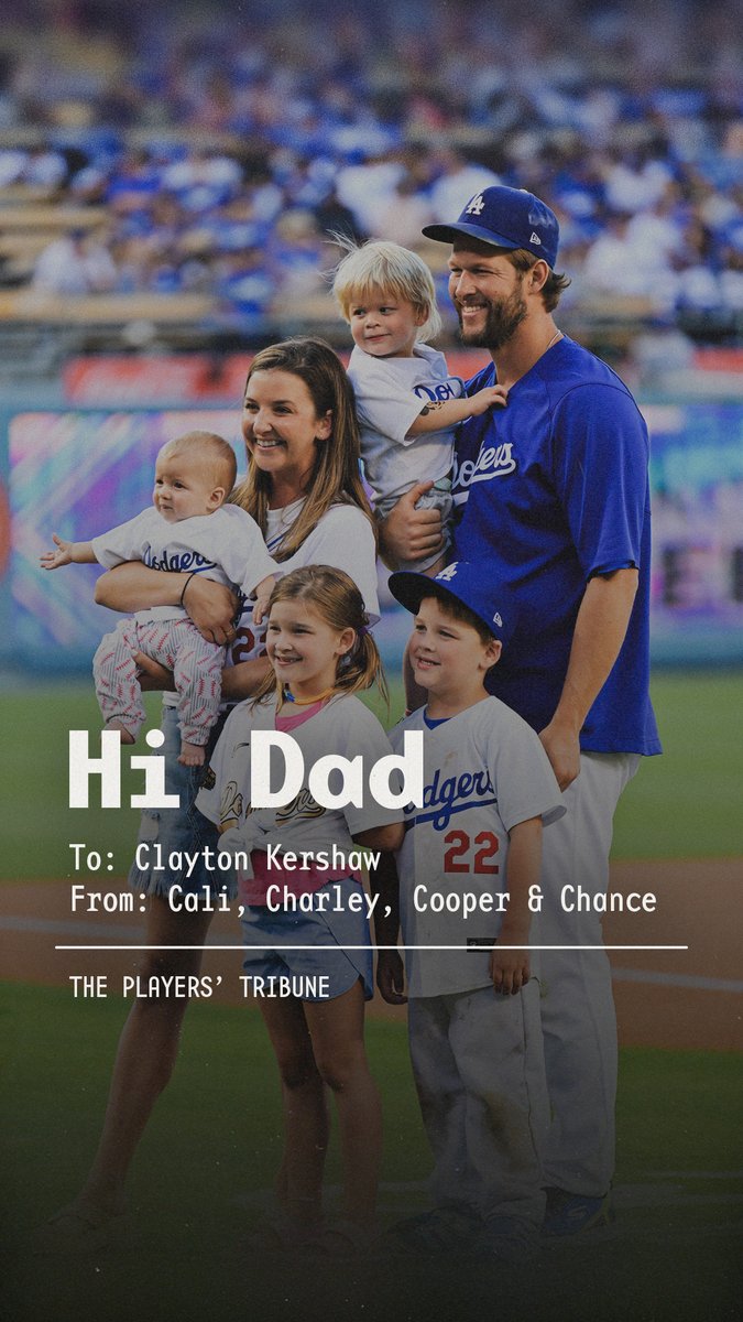Clayton Kershaw's kids left him a message before the final games of his career. And it's incredible