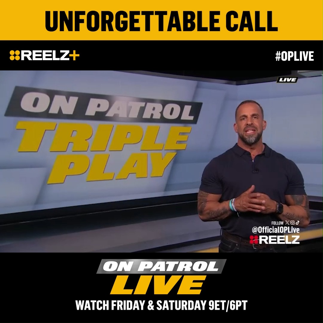 🚨 Catch one of the most unforgettable calls from On Patrol: Live this weekend — and join the #OPNation conversation on the official #OPLive social channels for the latest updates, exclusive clips, and more. 😮🚓 Watch this and more unforgettable moments from On Patrol: Live — Friday & Saturday at 9ET/6PT on #REELZ and streaming on #REELZPlus. Then get ready for all-new episodes Halloween weekend!