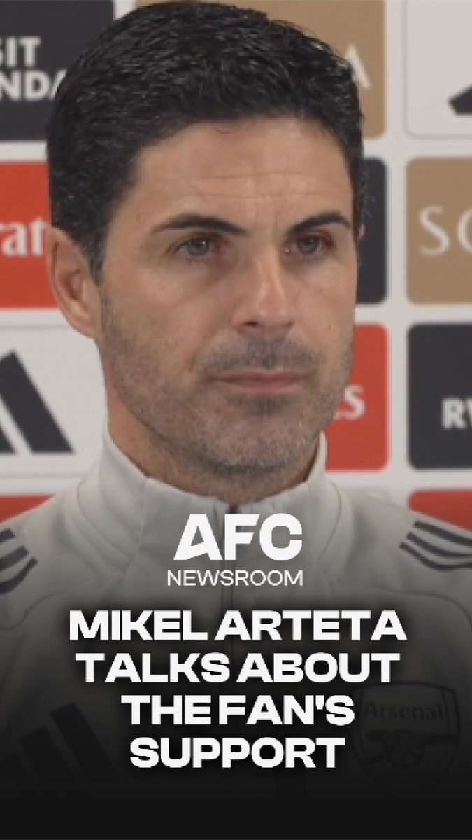 🗣️ Mikel Arteta on the fans at the Emirates: "We don’t just expect the supporters to be at the stadium — we want them to play the game with us."