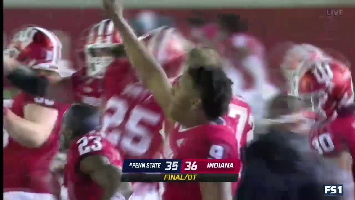 INDIANA WINS ‼️ #OTD 5️⃣ years ago, Michael Penix Jr. helped Indiana Football stun No. 8 Penn State in OT of the season opener 💪