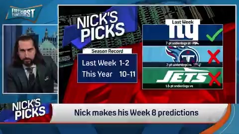 It’s time for nick wright to rally after a bad week. Time for redemption in Week 8 on #NicksPicks 💰 Falcons -7.5 Packers -3 Cowboys +3.5