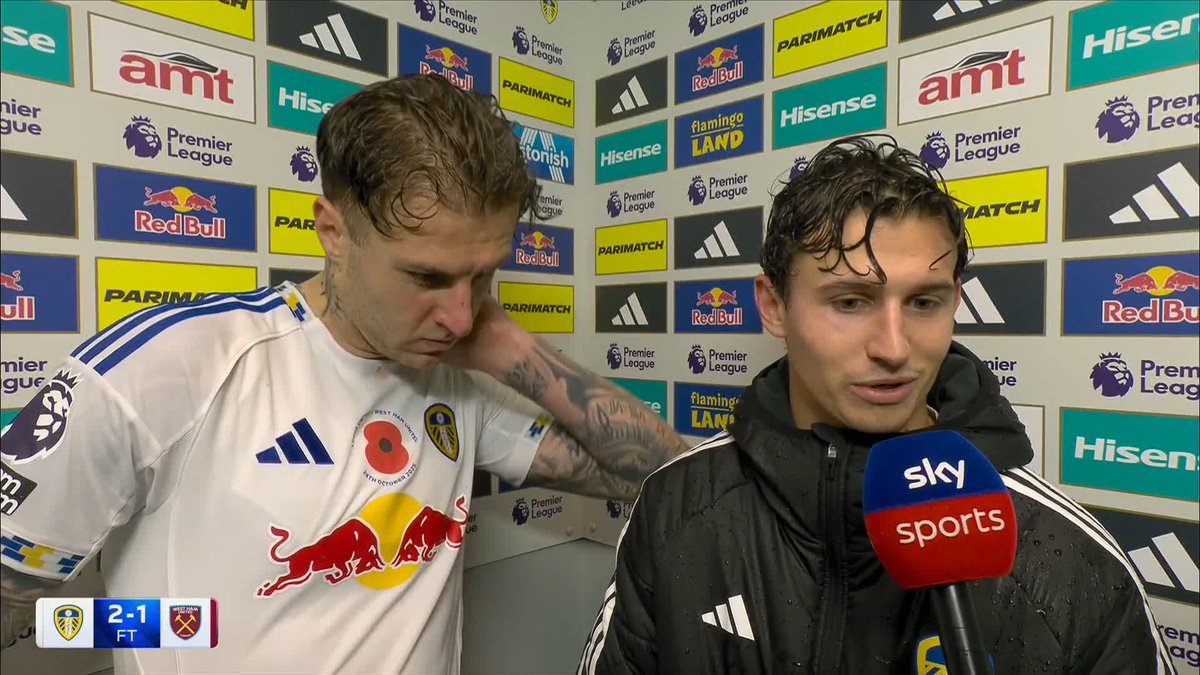 "It shows how strong a group we are" 💪 Hear from goalscorers Brenden Aaronson and Joe Rodon after Leeds' win over West Ham.