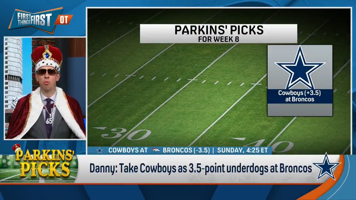 Let's see if Danny Parkins can have back-to-back perfect weeks of his #ParkinsPicks 🤑 Cowboys (+3.5) Falcons (-7.5) Bears (+6.5)