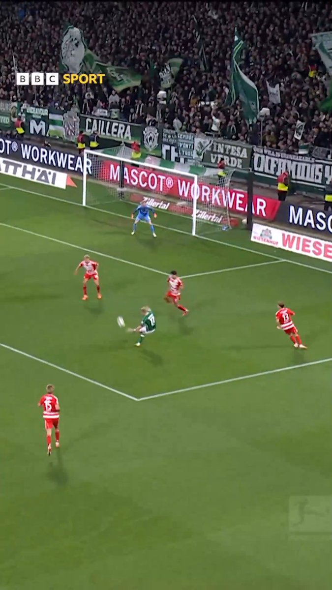 What a way to win a game! 🔥 Marco Grull scored a stunning second-half strike for Werder Bremen to beat Union Berlin in the Bundesliga 🇩🇪