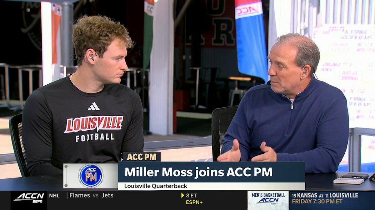 We asked Miller Moss to describe Chris Bell in one word: “Special” ⭐️ This Louisville Football offense is absolutely LOADED 🔥