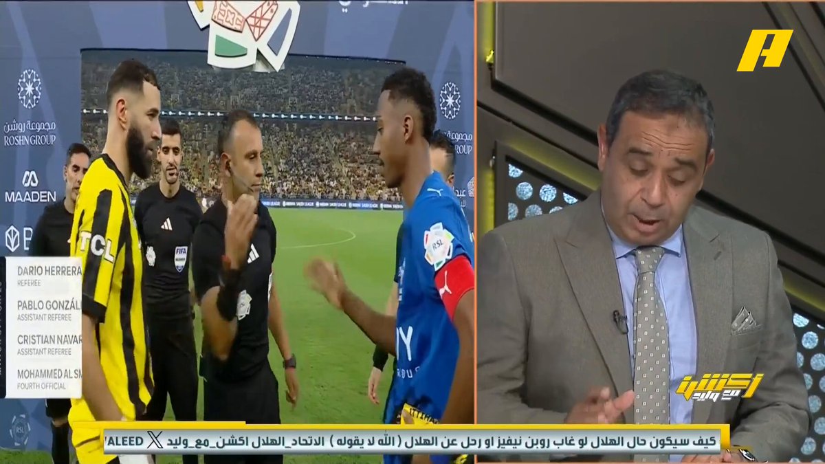 سمير عثمان: - د 12 لا يوجد ضربة جزاء للاتحاد - د 14 يجب طرد كوليبالي لإعاقة فرصة محققة " محمد فودة: يجب طرد تمبكتي" - د 85 قرار صحيح بإلغاء هدف الهلال - د 91 قرار صحيح بعدم طرد لاعب الاتحاد مجاناً على شاهد برنامج #اكشن_مع_وليد يومياً الساعة 11:30مساءً بتوقيت السعودية على #MBCAction
