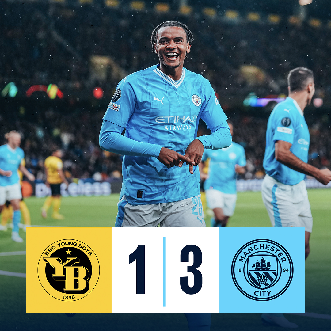 #OnThisDay: BSC Young Boys 1-3 #ManCity [2023] ⚽️ [52'] Meschak Elia - ⚽️ [48'] Manuel Akanji ⚽️ [69' P, 86'] Erling Haaland