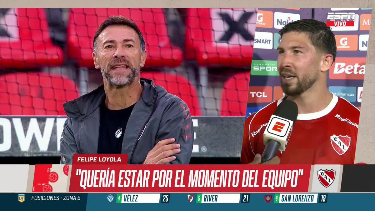 “Loyola” Porque cruzó a los periodistas que dijeron que “no quería” jugar más en Independiente.