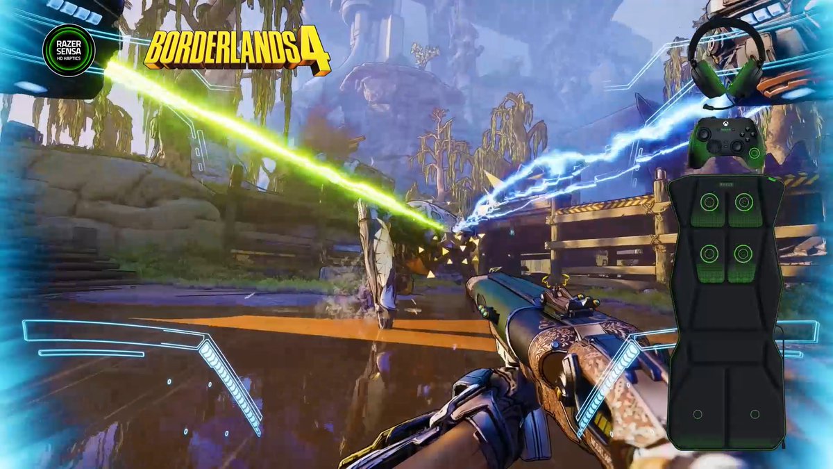 Every shot, skill, and bad idea now synced in Razer Chroma RGB and Razer Sensa HD Haptics. Here’s how all four Vault Hunters feel when Razer tech takes over. Dive in: Borderlands #RazerXBorderlands4 #RazerSensa #RazerChroma