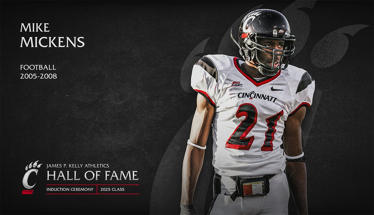 Congratulations and welcome to the UC Athletics Hall of Fame, Mike Mickens! #Bearcats | Cincinnati Football