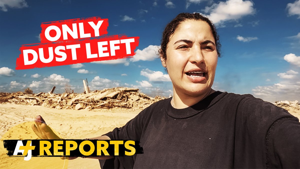 “They removed everything from existence. There is only dust and no rubble.” Over 90% of homes in Gaza have been destroyed or damaged. Video journalist Bisan Owda (Wizard_bisan1) captures families returning to rebuild after the ceasefire.