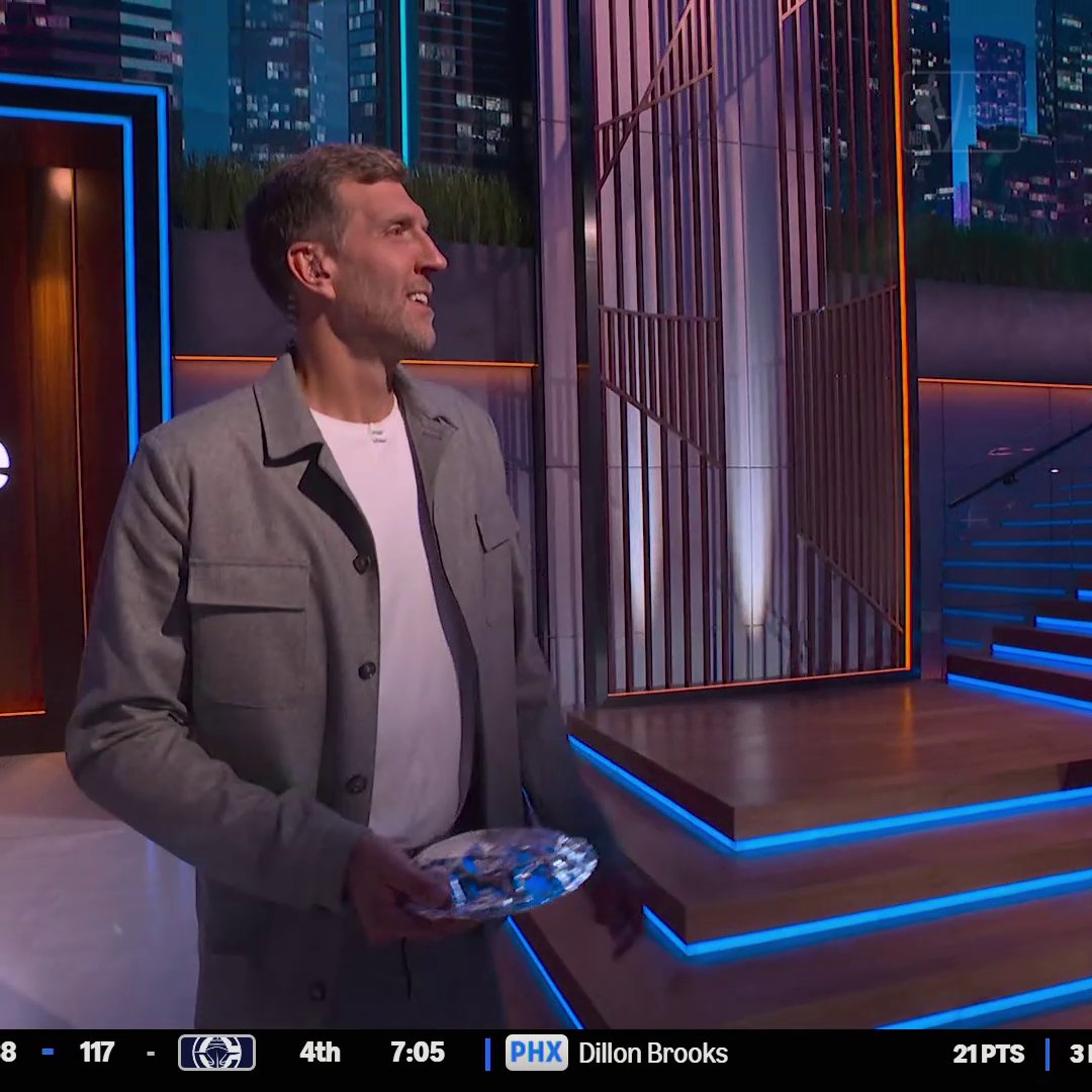 Dirk pulled up to Nightcap with his to-go plate 🔥 #NBAonPrime