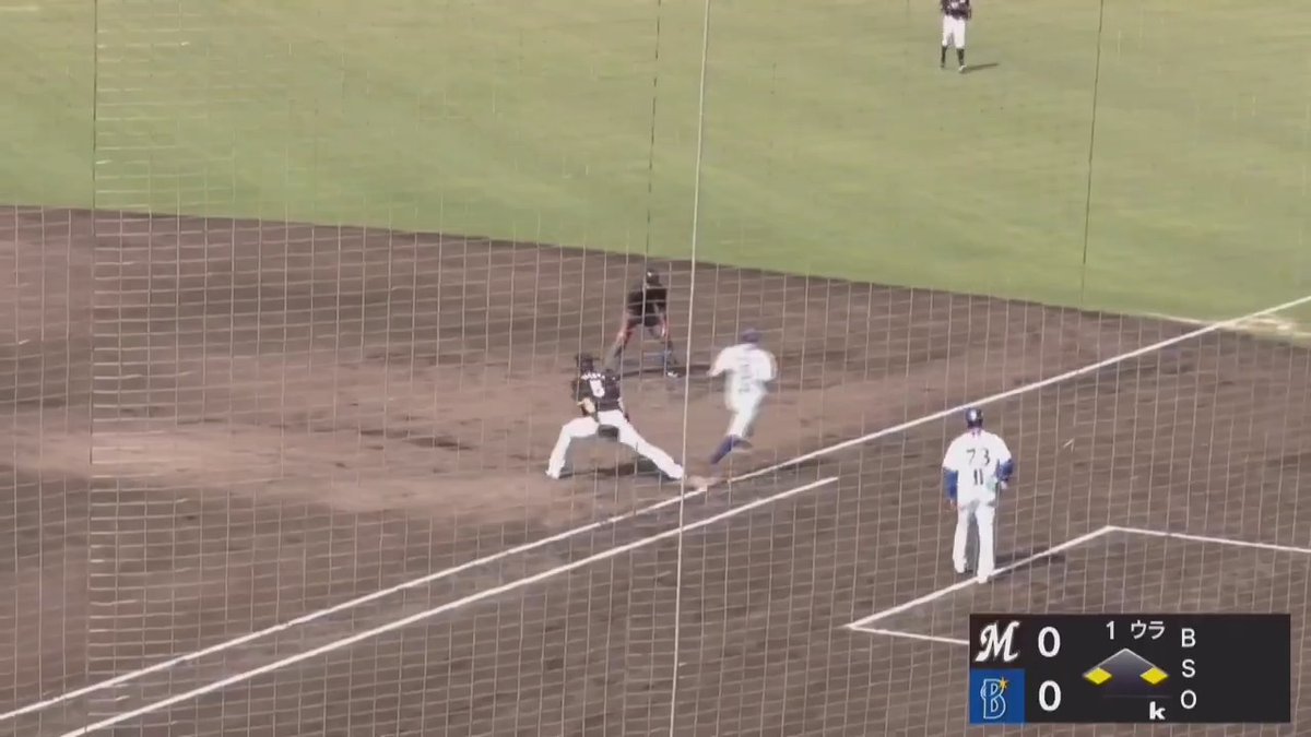 【みやざきフェニックス・リーグ】 5-4-3のダブルプレー👏 千葉ロッテ 山本大斗 選手がサードで機敏な動き✨ 👇パーソル パ・リーグTVでフェニックスリーグ23試合をライブ&amp;アーカイブ配信