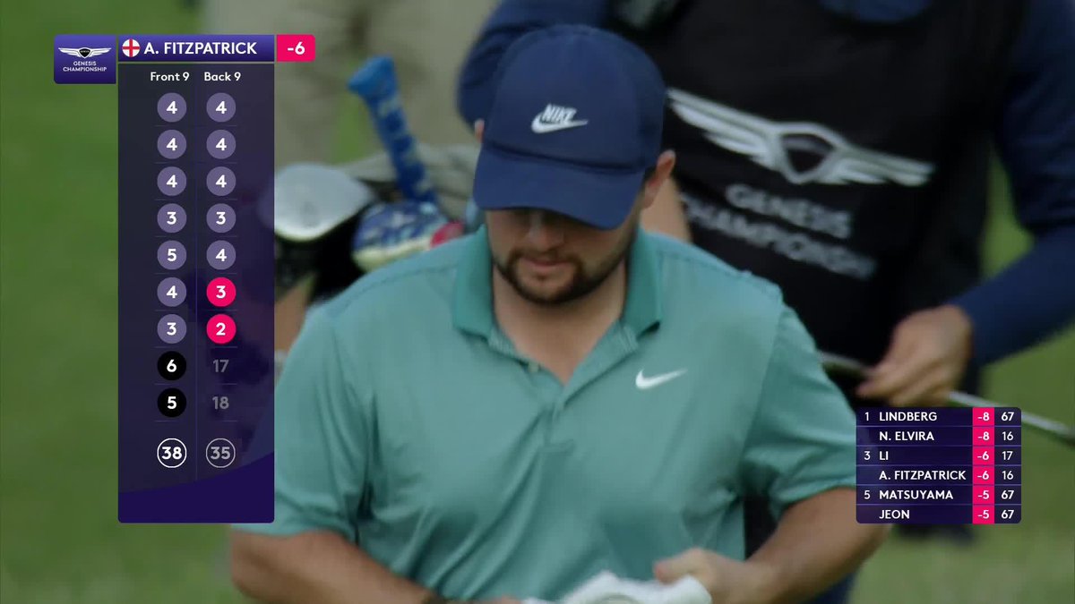 "What a chip!" Alex makes back-to-back birdies to move to T3 💪 #GenesisChampionship