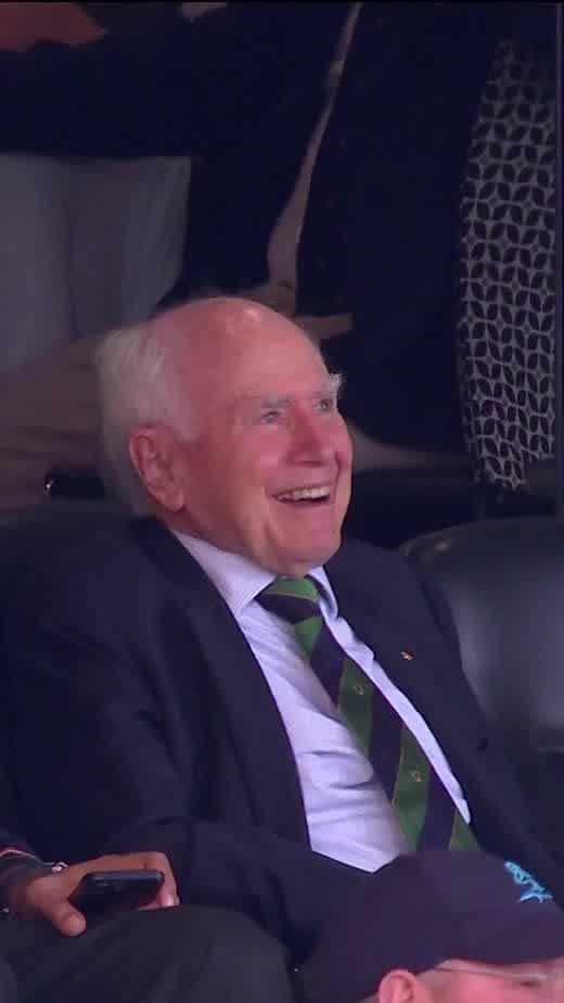 John Howard is in the building for #AUSvIND 👋