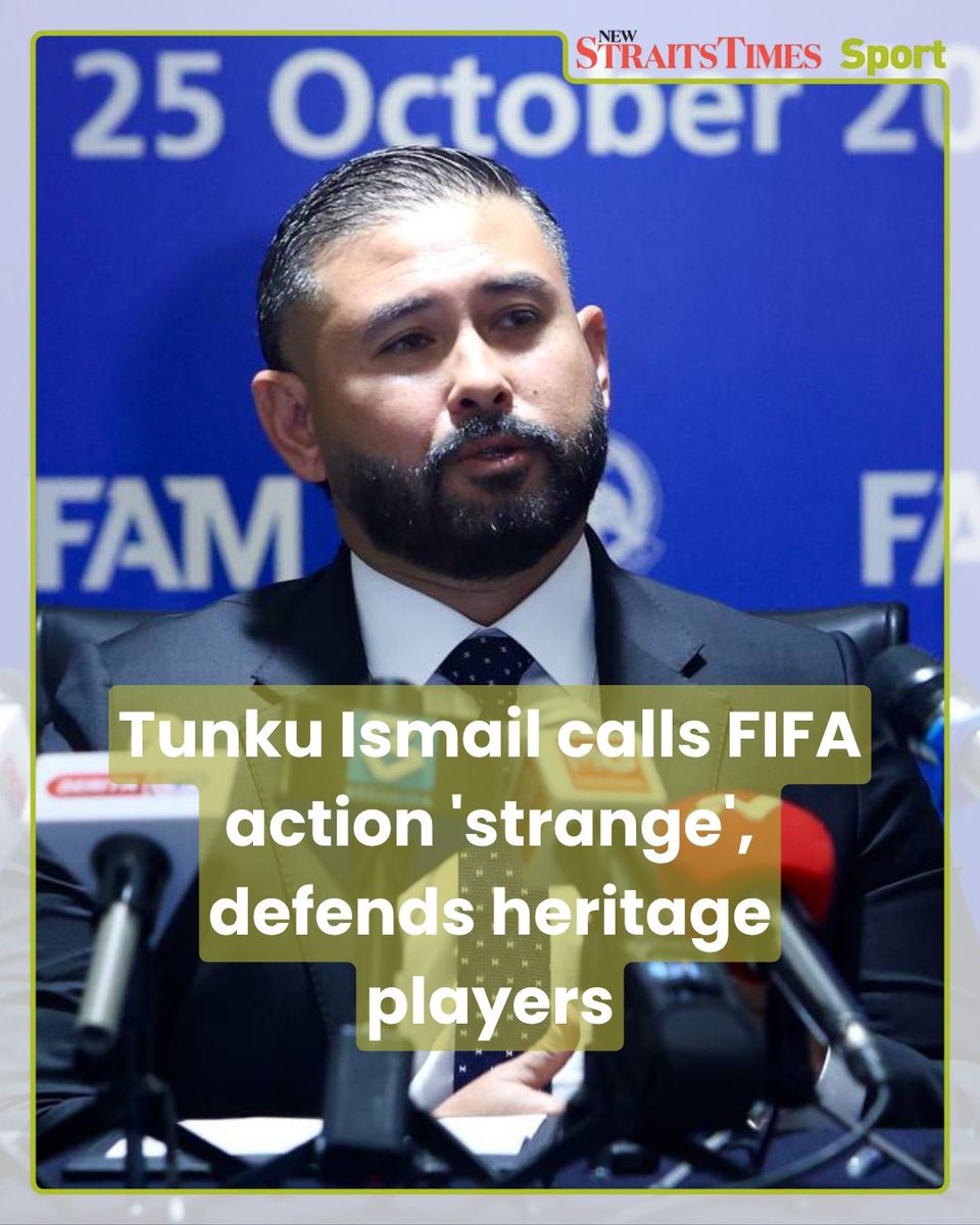 #NSTTV Johor Darul Ta'zim (JDT) owner Tunku Ismail Sultan Ibrahim has come forward to defend the national team's sanctioned heritage players, insisting their documentation is legitimate and approved by the Malaysian government amid FIFA's ongoing investigation into their eligibility.