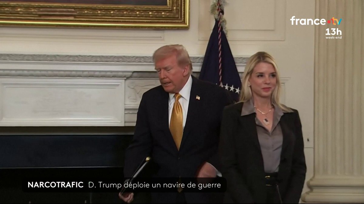 Donald Trump veut combattre le narcotrafic dans les Caraïbes. Il a déployé un porte-avion : une décision qui intervient alors que les États-Unis mènent déjà des frappes aériennes contre les navires soupçonnés de transporter de la drogue. #JT13H