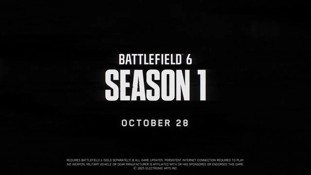 3 days till Battlefield 6 - Season 1, alongside the rumored Battle Royale release. October 28