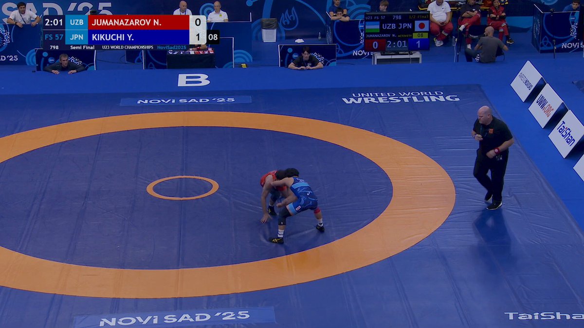 Yuta KIKUCHI 🇯🇵 with a counter four in the 57kg semifinals. He will face Luke LILLEDAHL 🇺🇸 in the final tomorrow at the U23 World Championships
