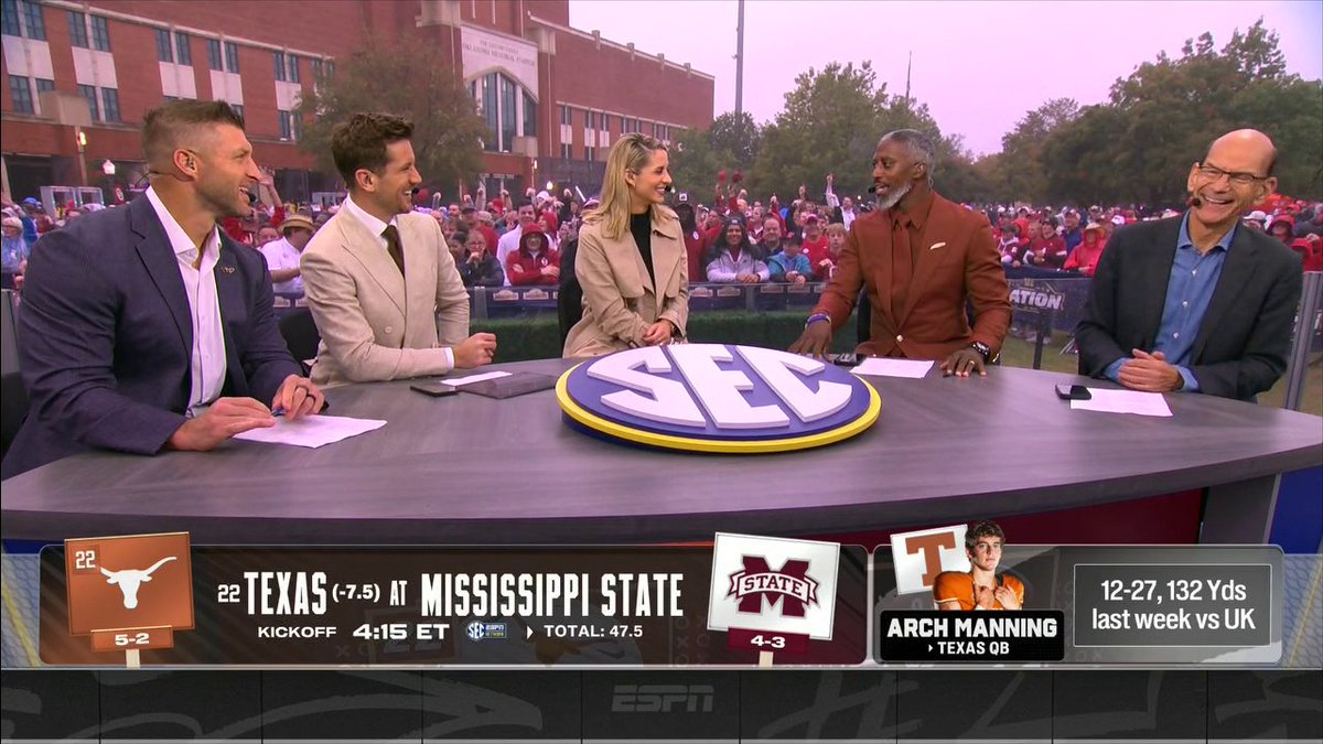 "I honestly really believe that Jeff Lebby deserves right now to be up for Coach of the Year." Tim Tebow and Roman Harper give Mississippi State Football its flowers 📈 🔥