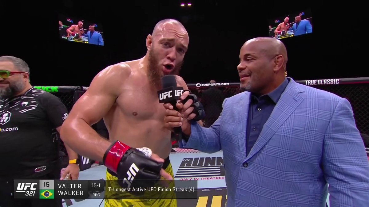 Valter Walker speaks all the languages! What a man! 🤣 Watch #UFC321 LIVE on TNT Sports Box Office from 7 PM ➡️ BUY NOW VIA LINK IN BIO