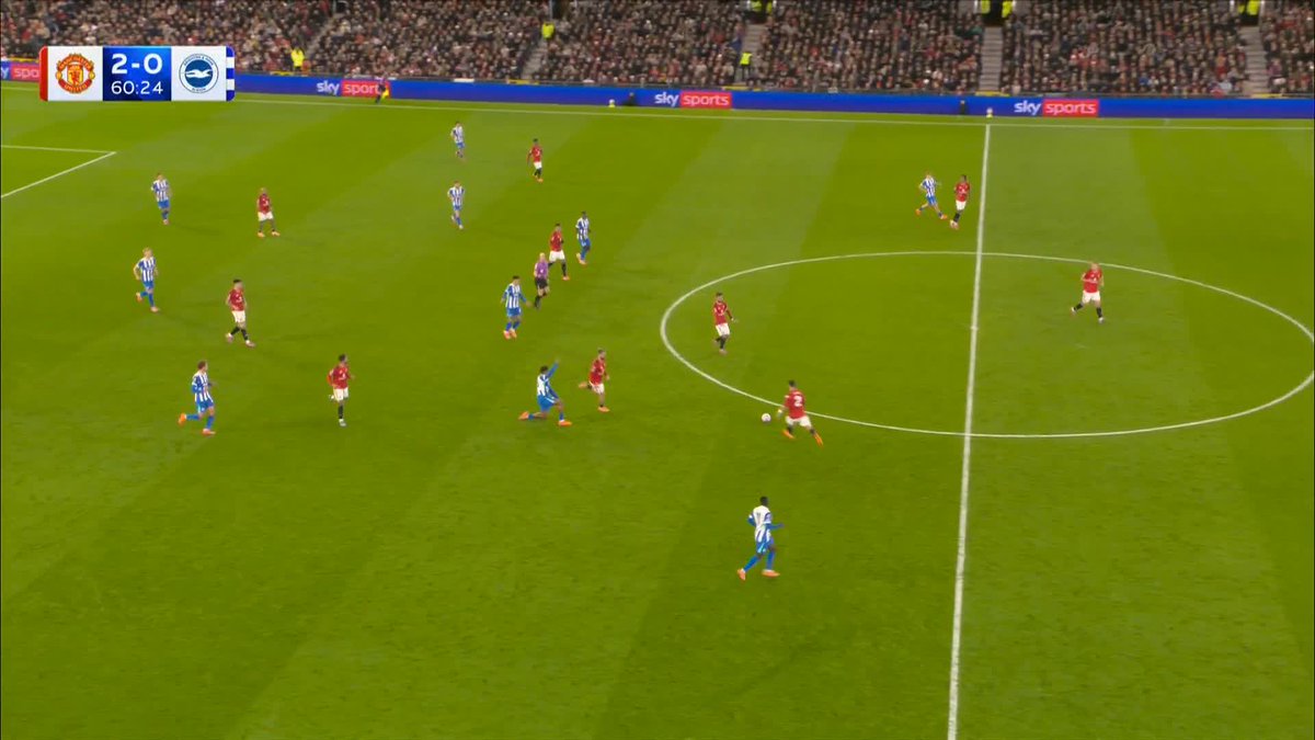 Bryan Mbeumo's low finish has put Manchester United three goals to the good against Brighton 🔥