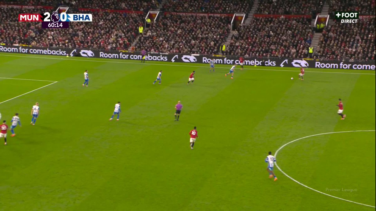 BRYAN MBEUMO ET MANCHESTER UNITED SE RÉGALENT FACE À BRIGHTON 🤩 Les Red Devils mènent 3-0 après ce but du Camerounais sur un superbe service de Šeško 🤌 #MUNBHA | #PremierLeague