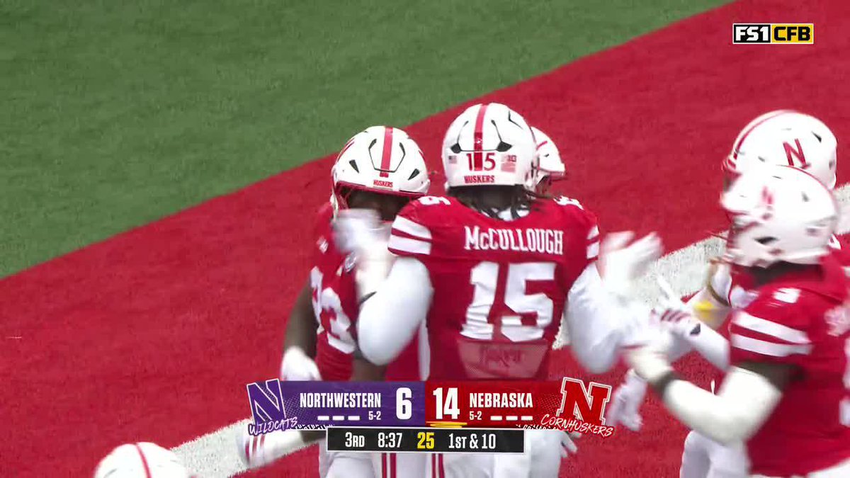 First career INT Nebraska Football's Donovan Jones! 📺: FS1
