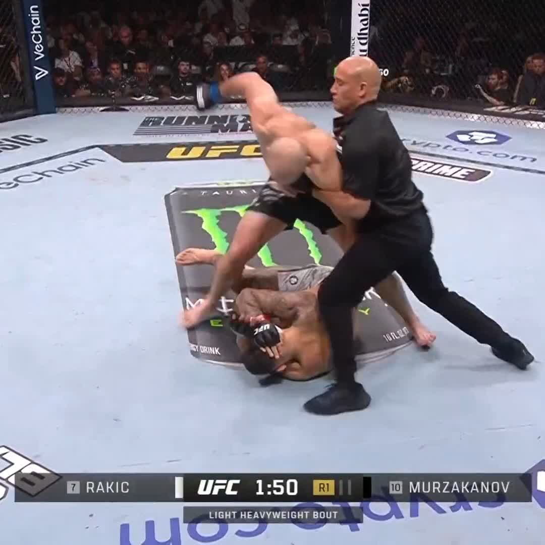 STILL UNDEFEATED 😮‍💨 Azamat Murzakanov gets the first round finish #UFC321!