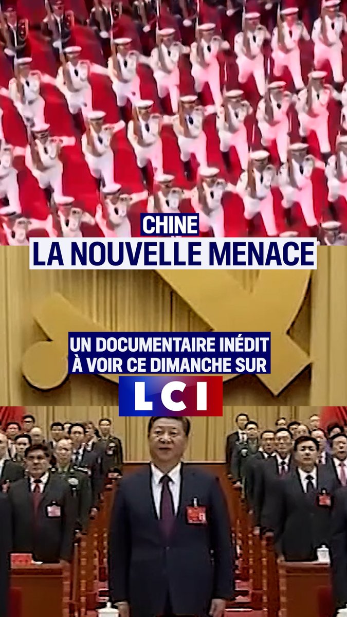 📌 Sur LCI ce dimanche 26 octobre à 21h 🔴 "Chine, la nouvelle menace" ▶️ Un documentaire inédit signé Bertrand Coq &amp; Alexis Dubail cc Grégory Philipps 📺 À voir sur le canal 1️⃣5️⃣ en direct 📲 Et à retrouver en intégralité sur TF1+ &amp; TF1info 👇 Regardez