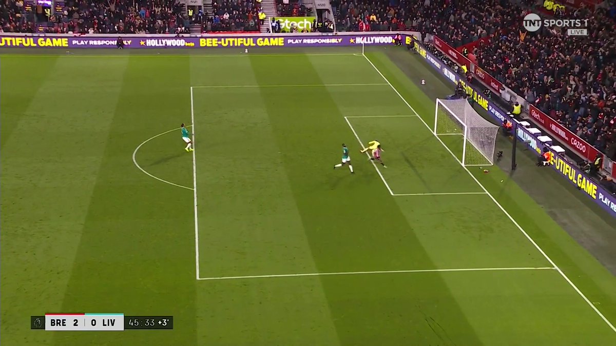 Brentford double their lead 😳 Kevin Schade keeps his cool to slot home after a brilliant ball from Mikkel Damsgaard. TNT Sports &amp; discovery+ UK