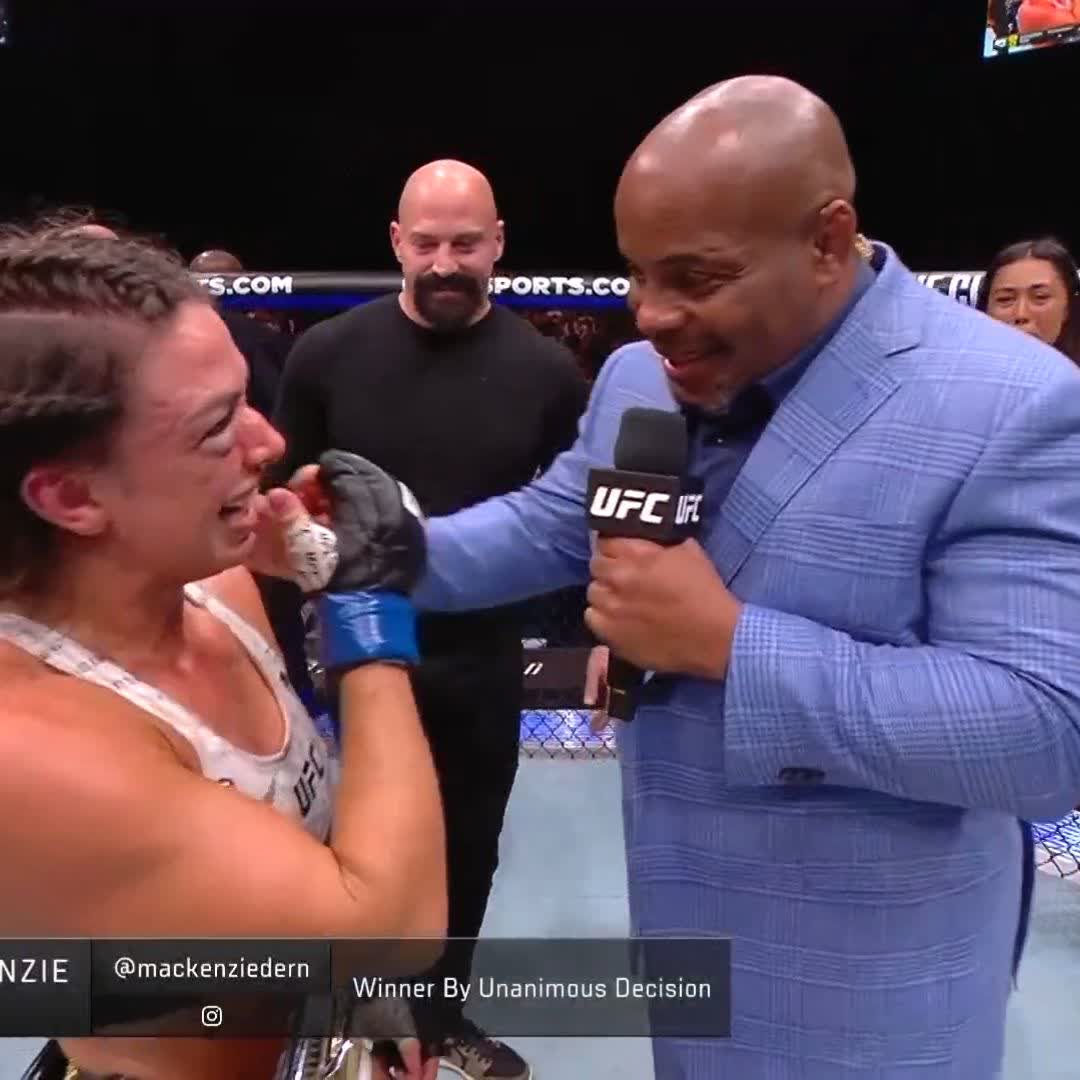 The emotions are flowing for the newly crowned strawweight champ 👏 [ #UFC321| MackenzieDern ]