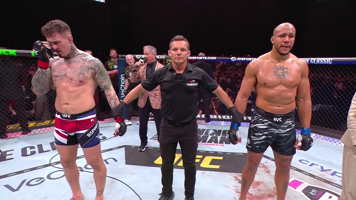 The main event ends in a no contest. #UFC321