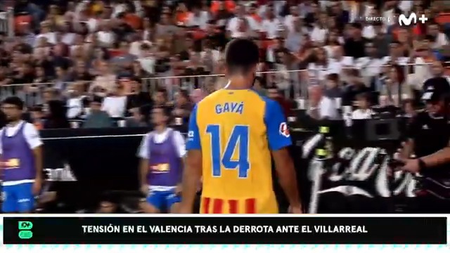 📹 El momento de la sustición de José Luis Gayà. Tensión en Valencia tras la derrota ante el Villarreal. #DeportePlus