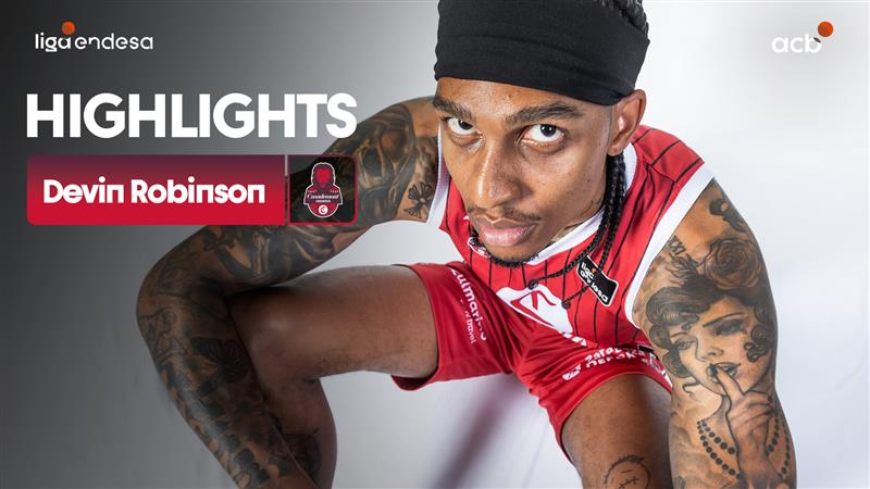 DEVIN RAY ROBINSON 𝘿𝙀𝙑𝙄𝙉 𝙍𝘼𝙔 𝙍𝙊𝘽𝙄𝙉𝙎𝙊𝙉 DEVIN RAY ROBINSON Repetiré su nombre las veces que haga falta porque vaya partidazo se ha marcado en la victoria de Casademont Zaragoza ¡2⃣4⃣ puntos y 3⃣6⃣ de valoración! 🔥 | #LigaEndesa