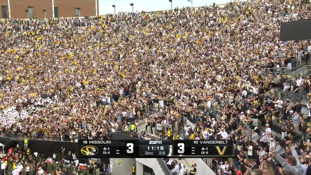 VANDY STOPS MIZZOU ON THE ONE YARD LINE 🚨 Watch Mizzou-Vandy on ESPN and the ESPN App