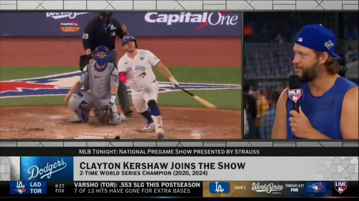 "We just have to make pitches when we need to... hopefully get out of here 1-1." Los Angeles Dodgers legend Clayton Kershaw shares his takeaways from Game 1 and how he's been staying ready when needed. #WorldSeries | #MLBTonight