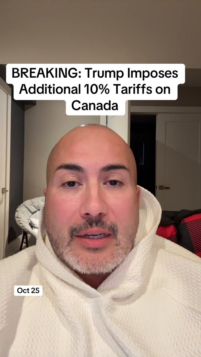 BREAKING: Donald Trump is imposing an additional 10% tariff over and above what Canada’s already paying, because Doug Ford, decided not to take the ad down immediately. I knew it. I called it. YOU DO NOT POKE THE BEAR. Doug Ford needs to resign.