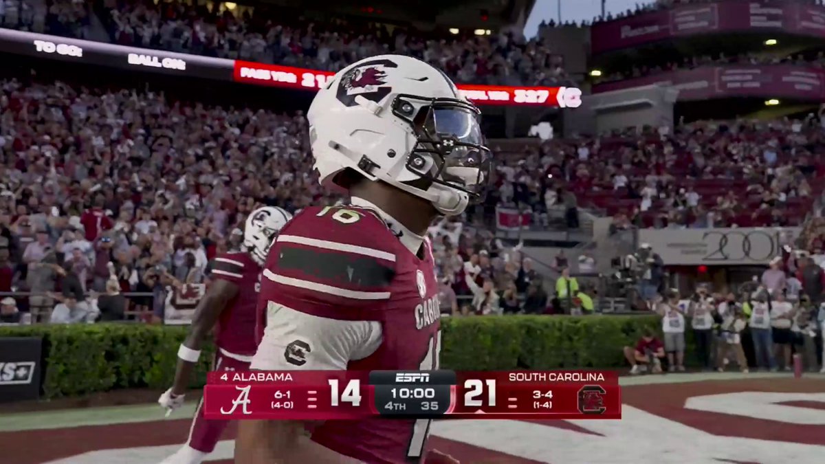 LANORRIS SELLERS DOES IT HIMSELF FOR THE TD 🔥 ALABAMA IS ON UPSET ALERT 👀