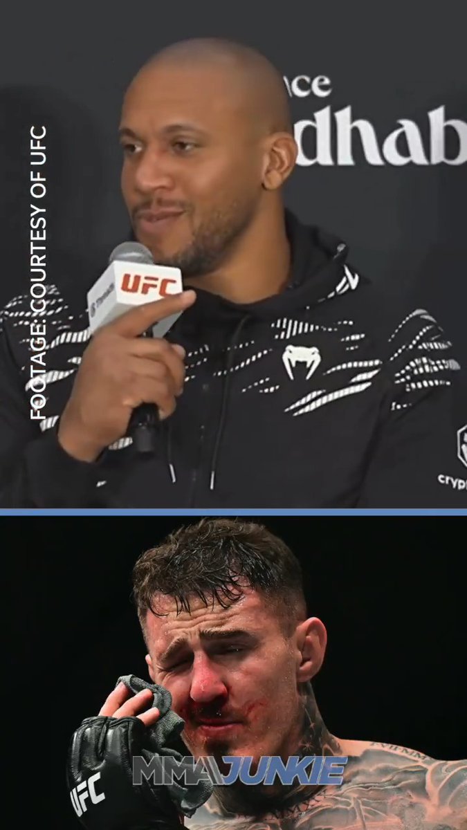 Ciryl Gane insists there was no malice in his #UFC321 fight-ending eye poke on Tom Aspinall. "I didn't do it on purpose. ... I'm not going to say he's a liar." 🎥 UFC