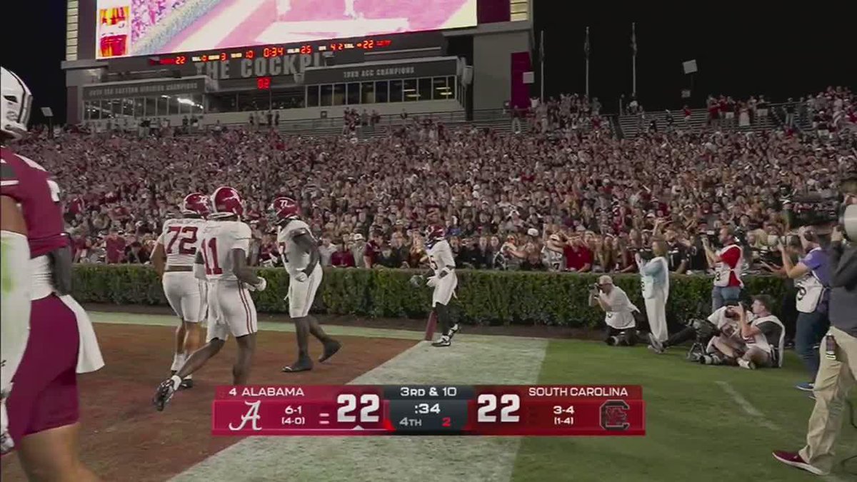 Alabama knocks off preseason #13 South Carolina to continue rolling! No one is hotter than the Crimson Tide.