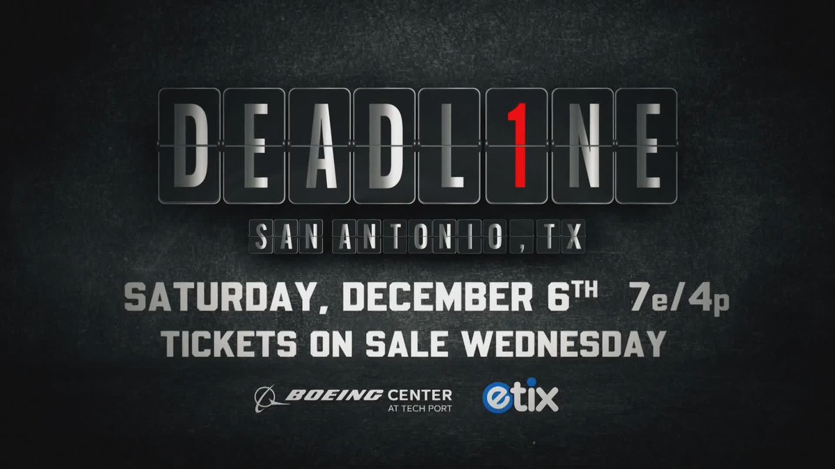 The countdown begins. ⏰ NXT Deadline returns on December 6th in San Antonio, Texas!