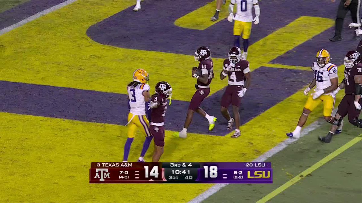 MARCEL REED RUNS IT IN TO GIVE TEXAS A&M THE LEAD ‼️ ▶️ Watch Texas A&M-LSU on ABC and the ESPN App
